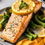 Omega-3 Delight: Heart-Healthy Air Fryer Salmon with Pumpkin Chips and Broccoli